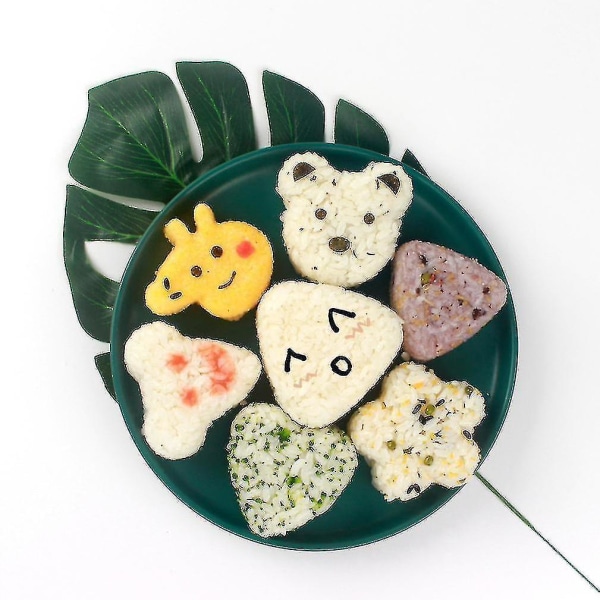 7 st sushi-formar set söta tecknade djur gör-det-själv sushi-kit