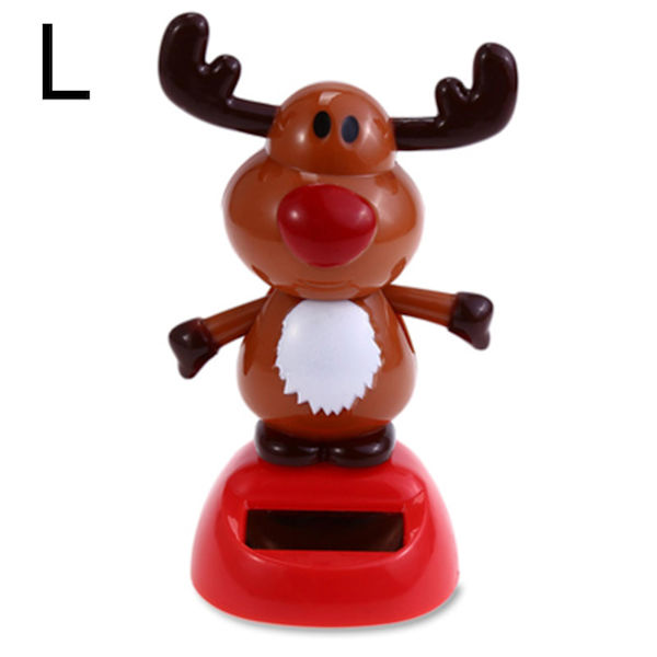 Soldriven Dansande Prydnad Julgran Snögubbe Jultomte Älg Gungande Animerad Dansare Leksak L