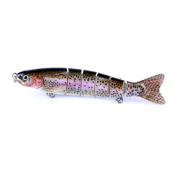 1 stk 12,7 cm 6-leddet Saltvandsfiskelokker Agnfisk Kunstig Fisk Minnow Ørred Swimbaits 5
