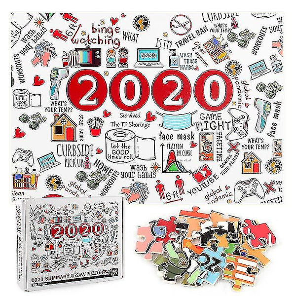 1000 Bitar av 2020 Populärt Minnes-Tema Pussel Dekompressionsleksak