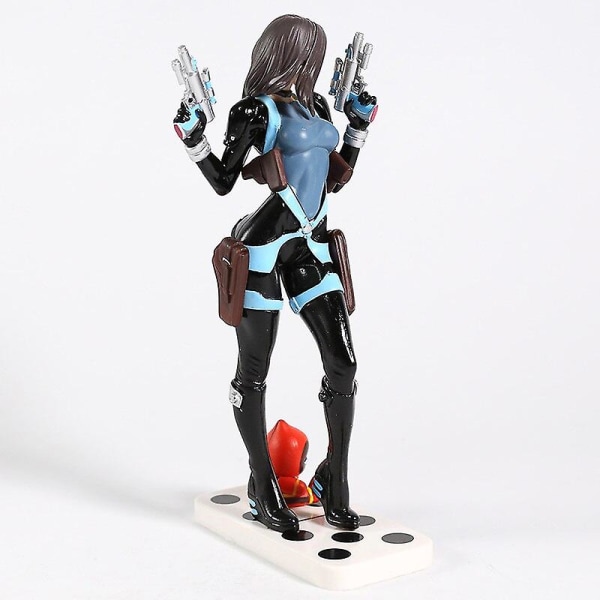 X-men Domino Neena Thurman Bishoujo 1/7 Skala Pvc Figur Samla black