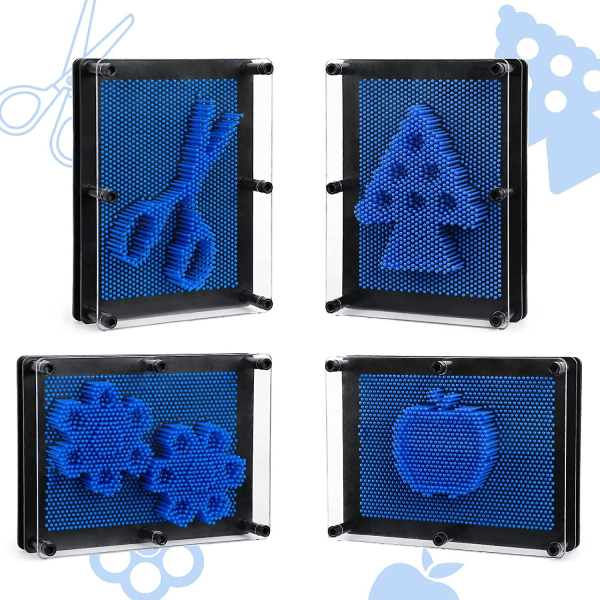 3D Pin Art Leksak, Unik Plast Pin Art Tavla För Barn, Inspirerar Fantasi & Utmanar Sinne Dark Blue