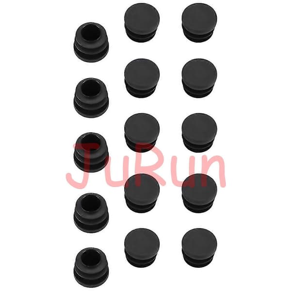 Til 15 stk. plastik blindprop rund rørindsats rørprop 16 mm sort