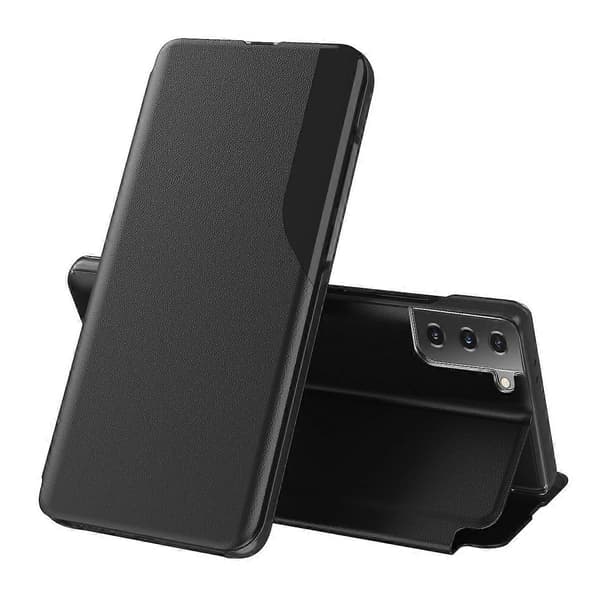 [LCS]För Samsung Galaxy S21 5G Attraction Flip Holder Läderfodral (Blå) Black