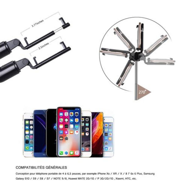 Selfie Stick, EDORRECO Utdragbart Stativ med Fjärrkontroll