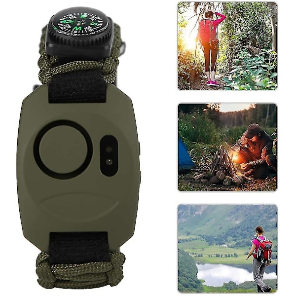 Hjälplarm, 130db Externt Personligt Armbands Nödlarm med LED-belysning