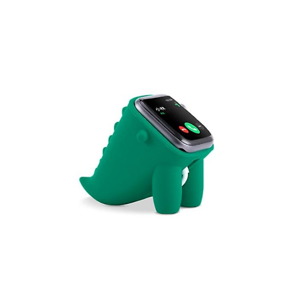 Hållare för Apple Watch Series Ställ Nattduksbord Silikon Hemladdning green