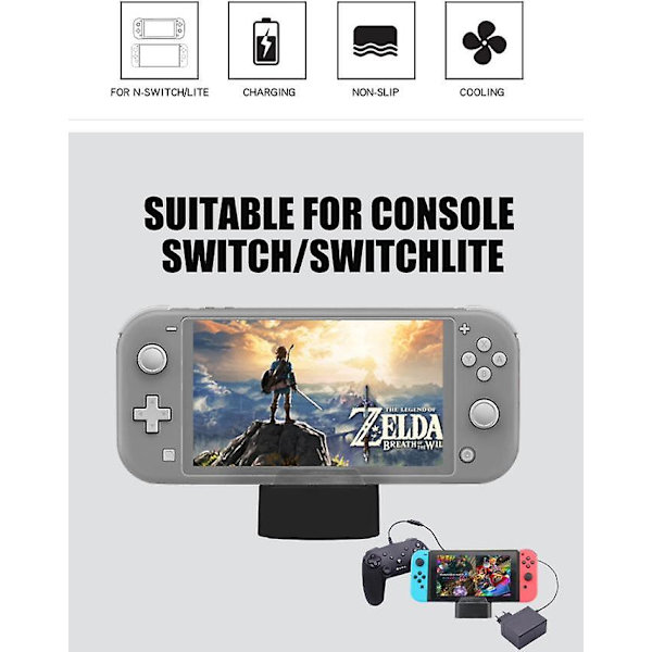 Monitoiminen Nintendo Switch HDMI-lataustelakka, kompakti Switch HDMI-adapteri