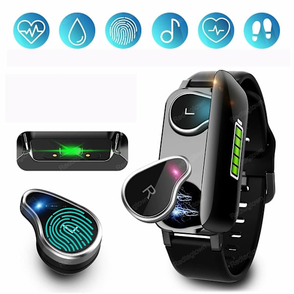 Älykello Bluetooth-nappikuulokkeilla, langattomat kuulokkeet