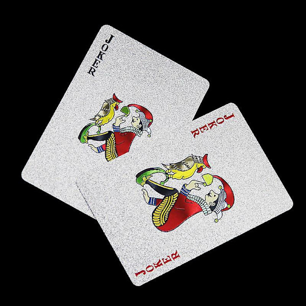 Luova muovinen PVC-pokeri pestävä kestävä kultainen pokerikortti kultafolio dollari euro pokeri lahja