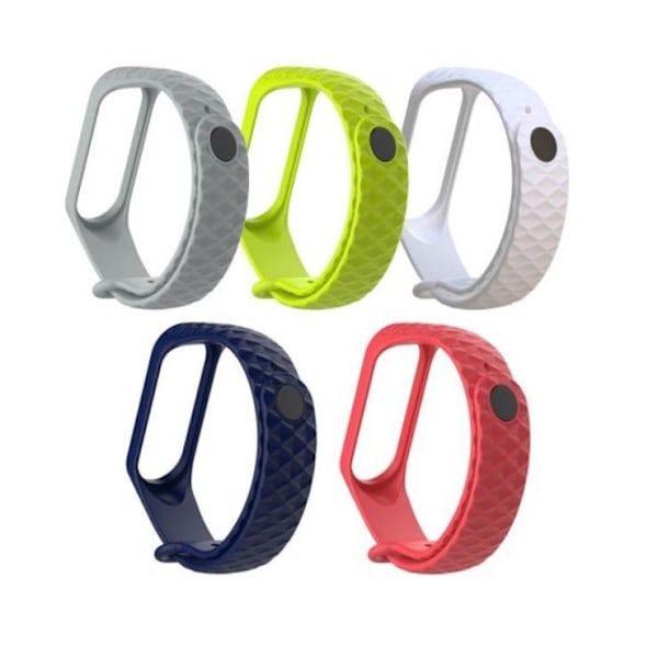 5 Mi Bands 4 @uiao Udskiftnings Silikone Rem Fem Farver