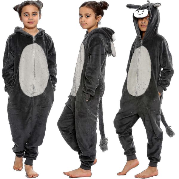 [LCS]Black Friday Unisex Åsna Djur Onesie Hel Pyjamas Set 5-6 Years