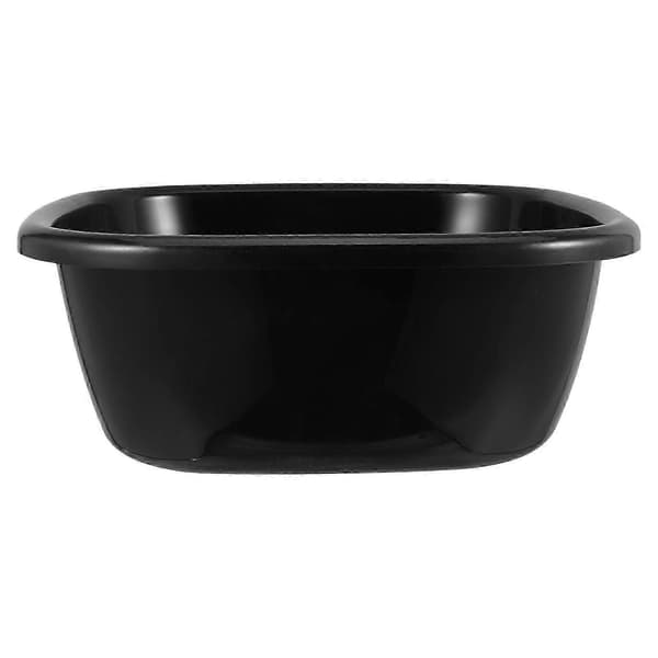 Plastik opvaskebalje til ansigtsvask i moderne design, firkantet form med sort farve, 1-pak
