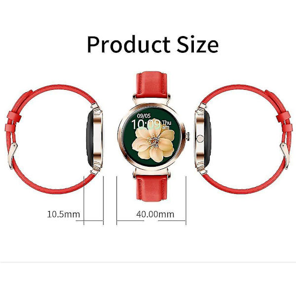 Smartklokke Dame, smartklokke for Huawei Samsung Xiaomi iPhone Android, Sport Smartklokke med