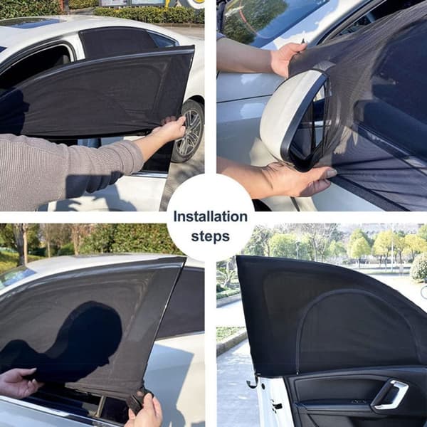 2 KPL Auton ikkunan verho sivuikkuna 2 KPL ETU 2 KPL ETU 2Pcs Front 2Pcs Front