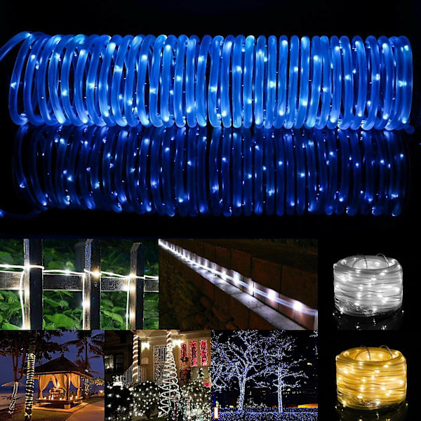 [LCS] Solcellelyskæder Julelys Solcelle-feelys Blue - 1PC