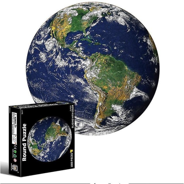Earth 1000 bitars pussel för vuxna och barn - jorden och månen