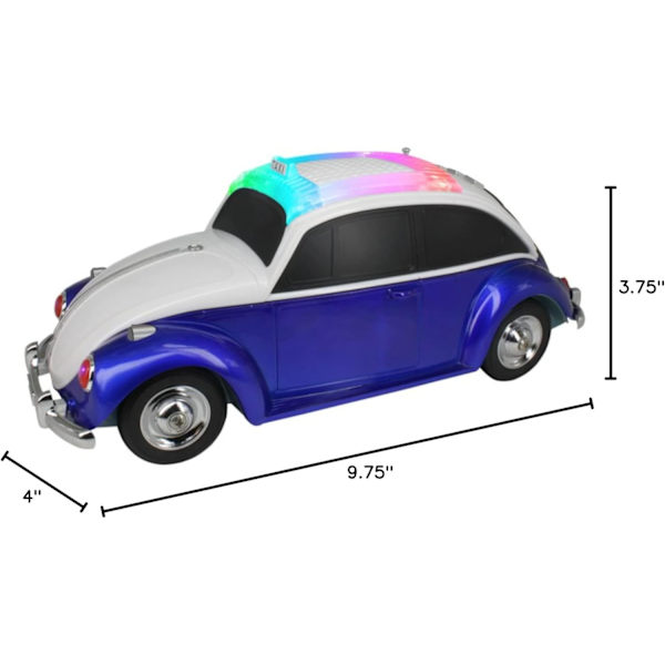 [LCS]Coluna Bluetooth WS-1958 Beetle Bluetooth-kaiutin LED-valolla, paras tilaääni (musta)