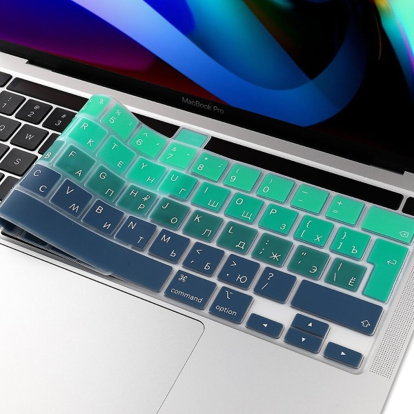Tangentbordsskydd för Macbook tangentbordsöverdrag silikonskydd aw Eu russian green