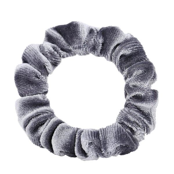 Mjuk Hårring i Ren Färg, Flanell Hårband Elastiska Snoddar Hårrep Grey
