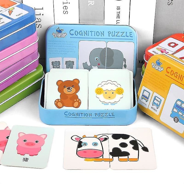 (Frukt-tj108a) Montessori puslespill leker for barn, dyr, frukt, grafikk ma