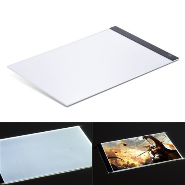 A3 Bærbar Lyshylle LED Lysstyrke Justerbar Ultratynn Plate