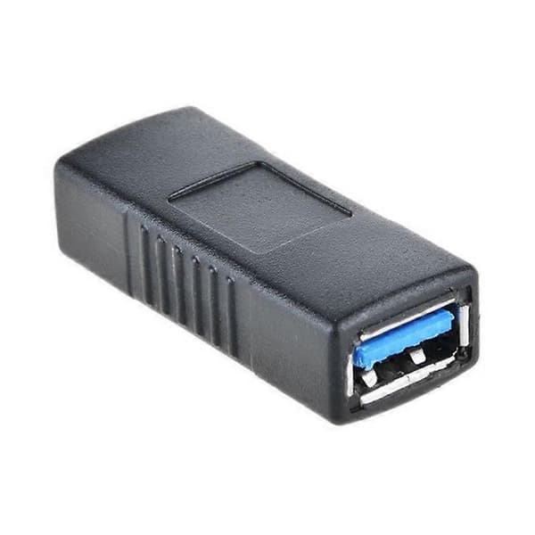 USB-A naaras-USB-A naaras -adapteri USB 3.0 kaksoisnaarasadapteri Black