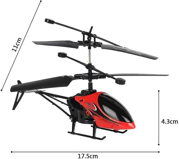Mini Tvåkanals Fjärrkontroll Flygplan Falltåligt Red