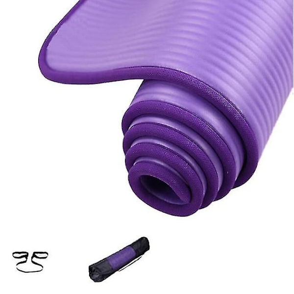 10 mm tyk skridsikker yogamåtte Black