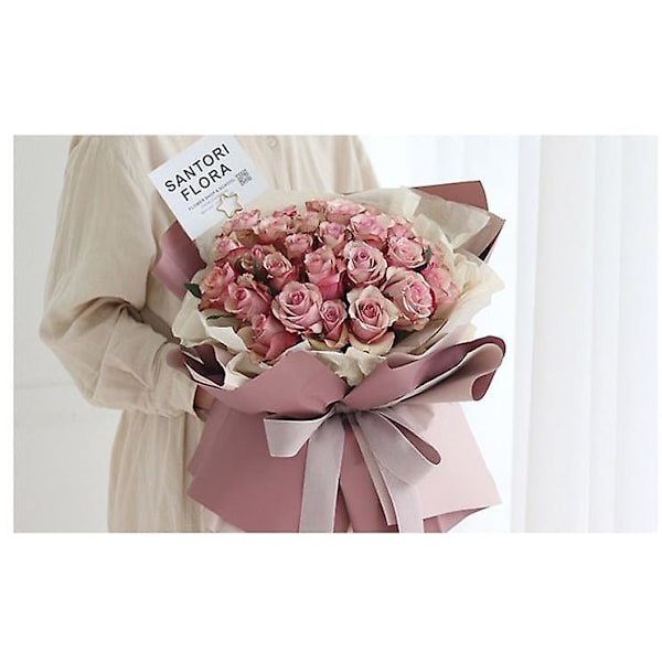 Blomsterpresentpapper 20 Ark Dubbelsidigt 2-färgat Födelsedag Bröllop blue