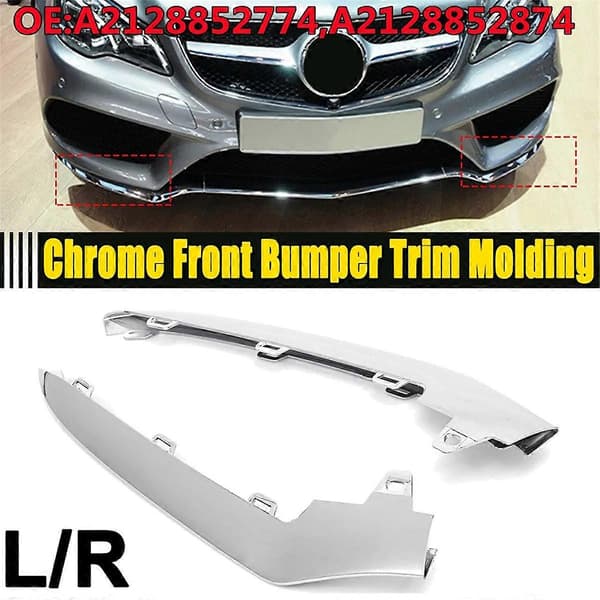 [LCS]Front Bumper Lower Lip Trim til W212 E-Klasse 2014-2016