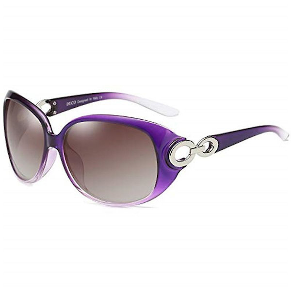Dame Uv400 Klassiske Stjerne Polariserte Solbriller Purple