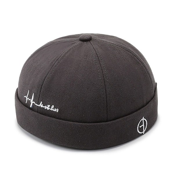Bomulls Docker Lue Hatt GRÅ GREY