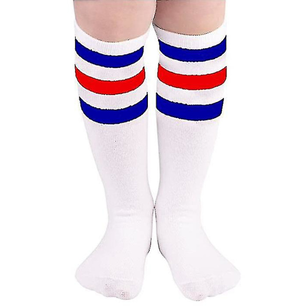 Jalkapallosukat Raidat Polvikorkeat Putkisukat Puuvilla Uniformu Urheilusukat type2 16.8 in