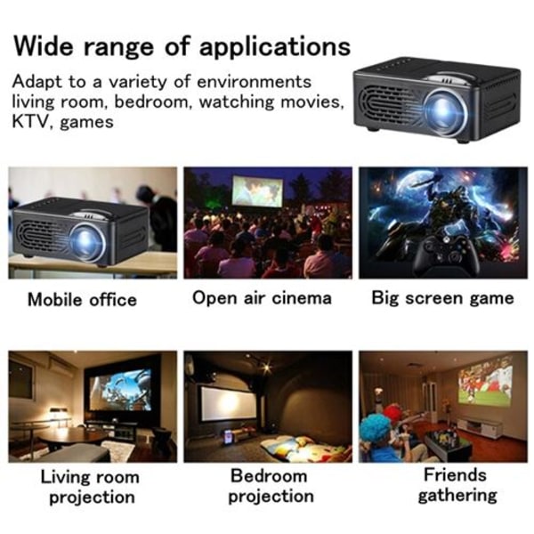 Miniprojektor med 4000 lumen Full HD 1080P LED Hifi Home Cine