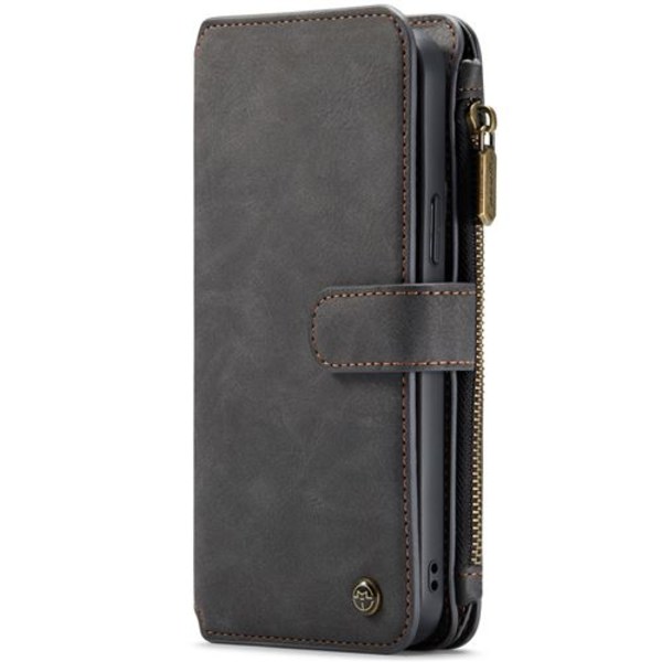 Lyxigt 2-i-1 flipfodral för iPhone 13 Pro svart CaseMe