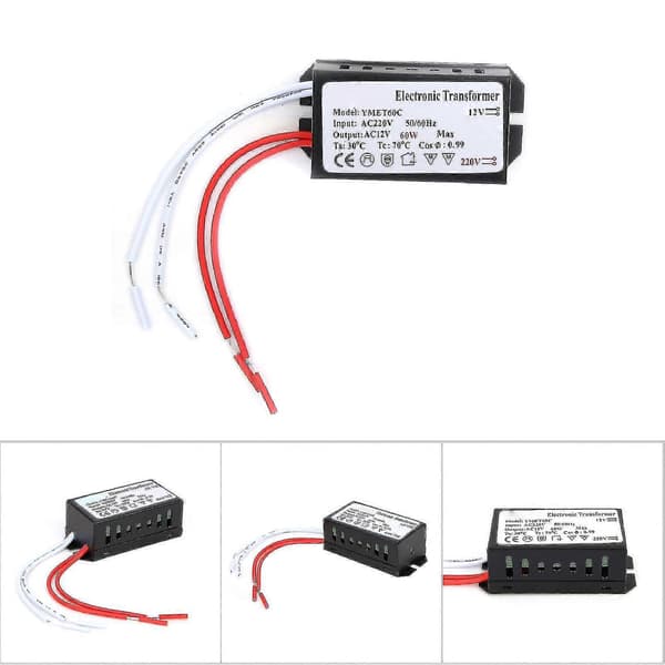 [LCS]220v til 12v Elektronisk Transformer Spændingsomformer Smart Strømforsyningsdriver-God 60W
