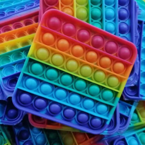 Push Pops Bubble Toy Rainbow Letter Brädspel Tänkande Träning Pussel Intressant leksak för barn