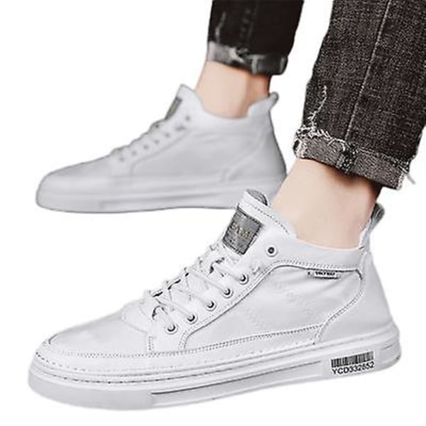 Åndbare Tynde Sneakers All-match Høj-top Herre Fritidssko White 39