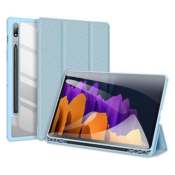 Skyddsfodral för Samsung Galaxy Tab S8 Plus 2022/s7 Fe 2021/s7 Plus 2020 12,4 tum med S Pen-hållare Blue