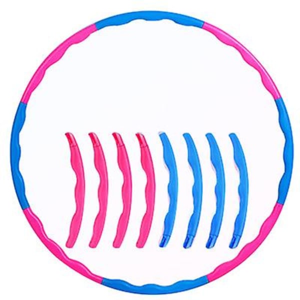 Barn Hula Hoop 8 Knots Justerbar Hula Hoop för barn pink+blue