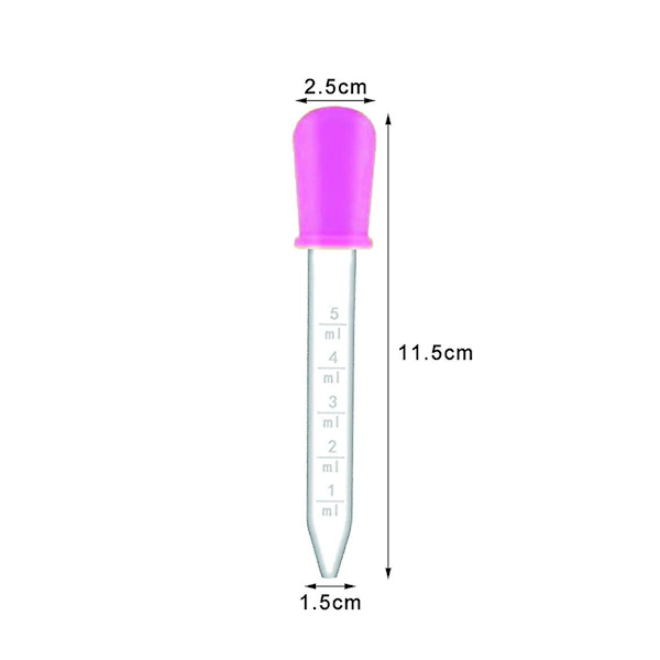 5ml Silikon Pipetter Dropper Plast Droppere Væske Droppere Pipetter På 5ml, 4-pakning Tilfeldig Farge