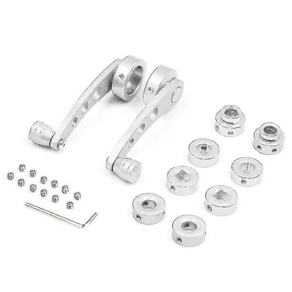 Bilfönster Vevhandtag Vinda Billet Universal Dörrlyftare (1 Par - Silver)
