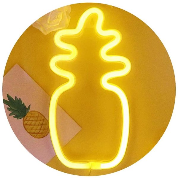LED Ananas Neon Lys Dekoration Natlampe Til Juledekoration