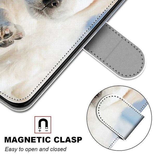 Kotelo yhteensopiva Samsung Galaxy A02s Maalattu Käännettävä kansi Magneettisella sulkimella