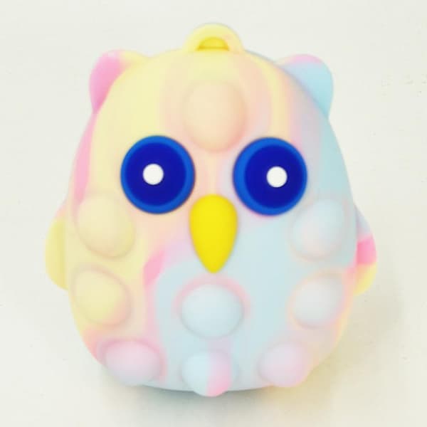 [LCS]Push Bubble Fidget Toy Bærbart Silikone Dekompression Legetøj Tænkning Trænings Puslespil Til Pink