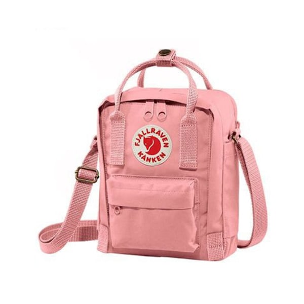 Dame Herre Udendørs Canvas Crossbody Taske Taljetaske Sportstaske til Træning Rejser Løb Vandring Cykling, Vandtæt Pink