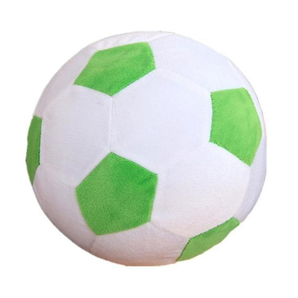 Mjuk fotbollskudde för barn, fluffig fylld kudde, tålig sportpresent 20 cm green