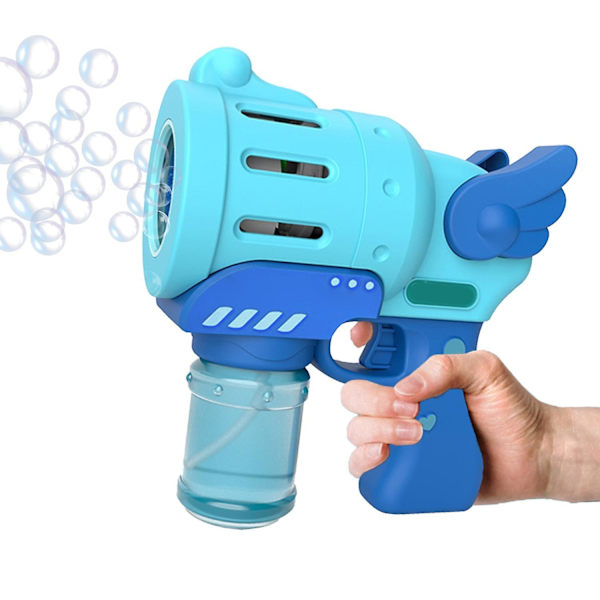 Ny Sommar Utomhusleksak Barn Elektrisk Fem Håls Bubbelmaskin Automatisk Bubbelmaskin för Barn