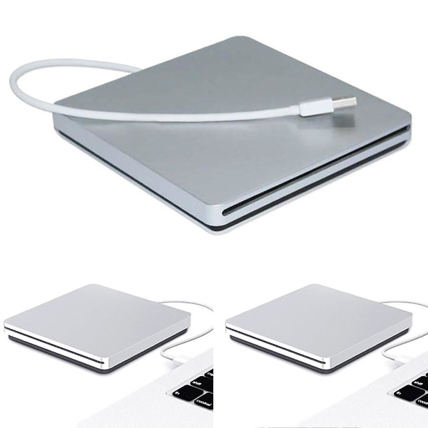 USB Extern Slot-in CD DVD-enhet brännare för Apple Macbook Pro Air MAC PC Laptop